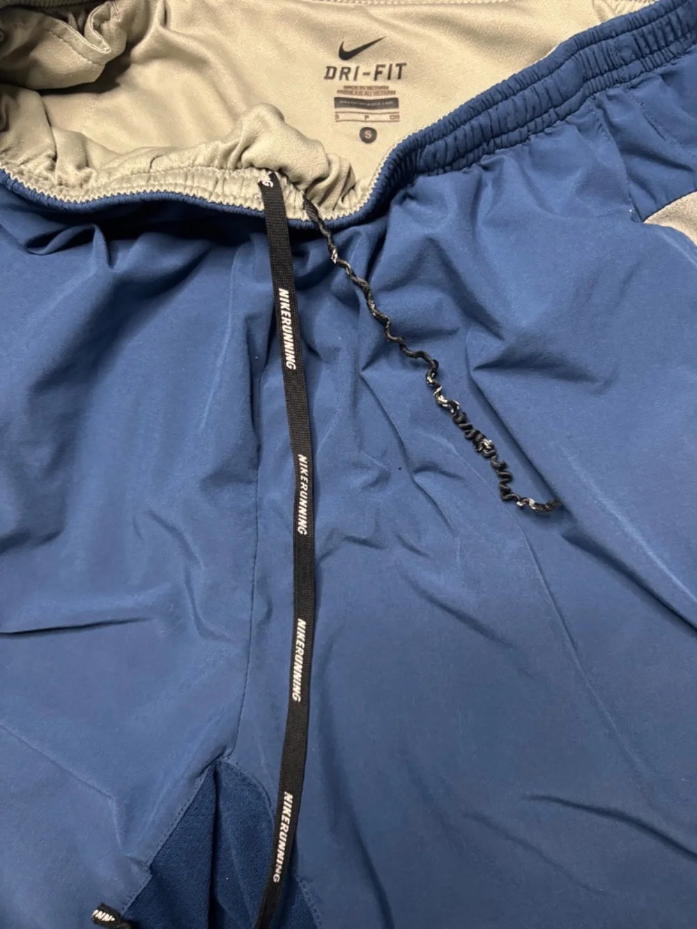 Nike Dri-Fit Men’s Small Blue Running Shorts Athletic Reflective Swoosh
